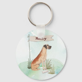 Chaveiro Nome Personalizado - Grande Cão de Pet do Painel