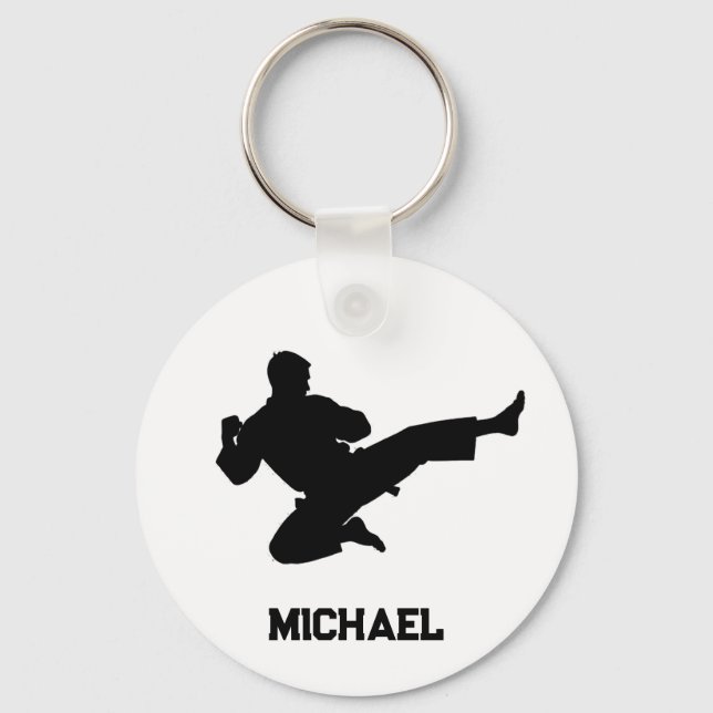 Chaveiro Nome Personalizado Karate / Taekwondo / judô (Verso)
