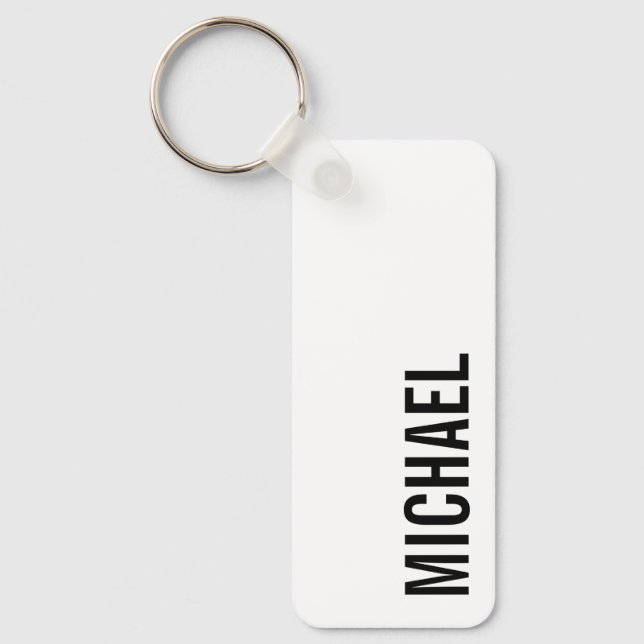 Chaveiro Nome Personalizado Minimalista Moderno (Frente)