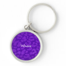 Nome Personalizado Moderno Glitter roxo Estiloso