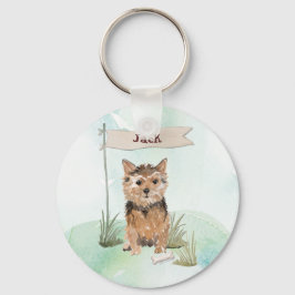 Chaveiro Nome Personalizado Norfolk Terrier Pet Dog