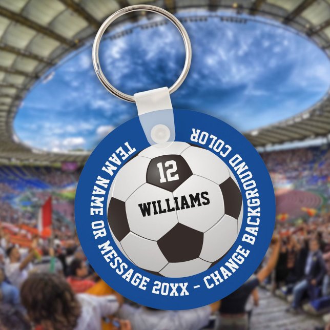 Chaveiro Nome Personalizado Número da Equipe Nome da Bola d (Custom Name Number Team Name Soccer Ball Keychain)