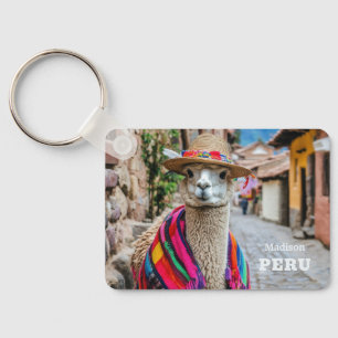 Chaveiro Nome personalizado Peru Llama