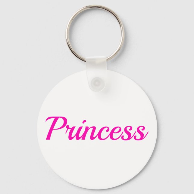 Chaveiro Nome personalizado Princesa rosa (Frente)
