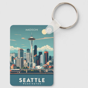 Chaveiro Nome Personalizado Seattle Washington