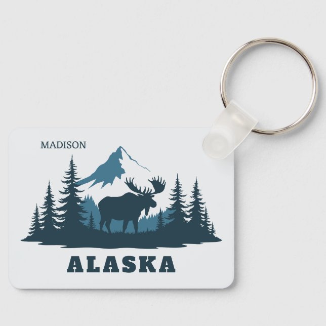 Chaveiro Nome Personalizado & Texto ALASKA (Frente)