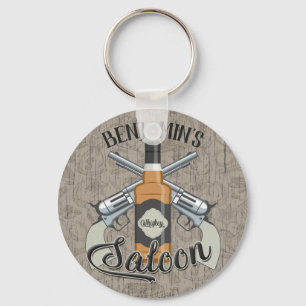 Chaveiro Nome Personalizado Vovente do Cowboy Gun Whiskey S