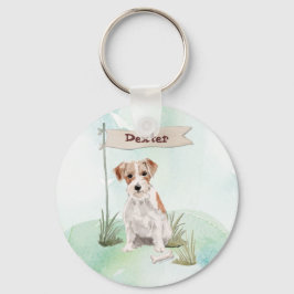 Chaveiro Nome personalizado Wire Haired Jack Russell Pet Do