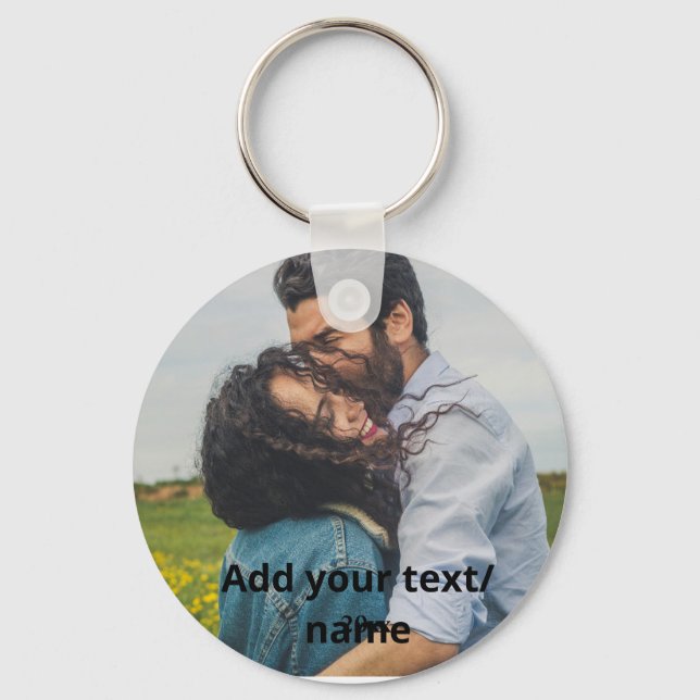 Chaveiro nome simples mínimo personalizado casal monograma (Frente)