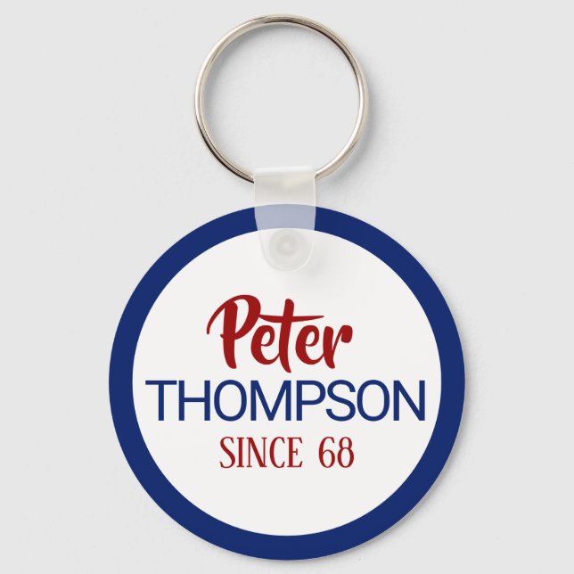 Chaveiro Nome Sobrenome Logotipo do Círculo (Frente)