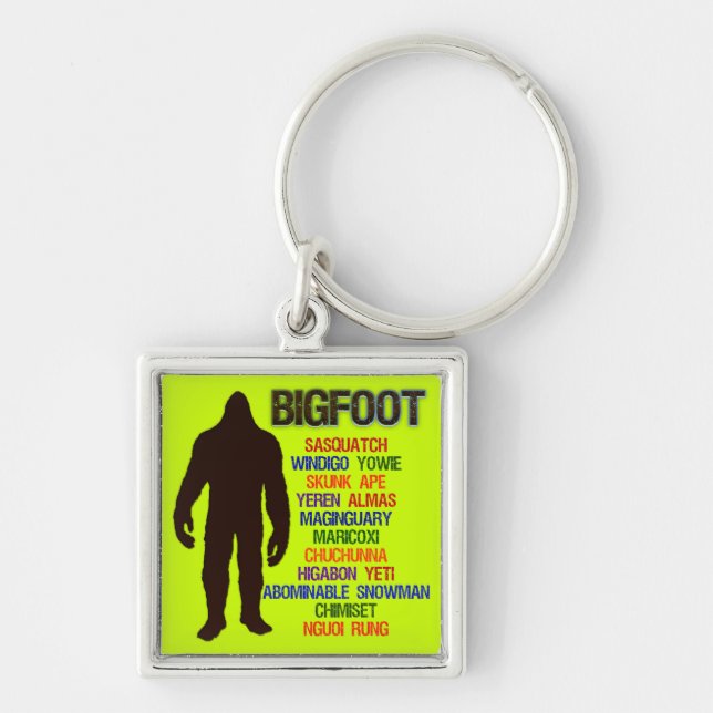 Chaveiro Nomes de Bigfoot (Frente)