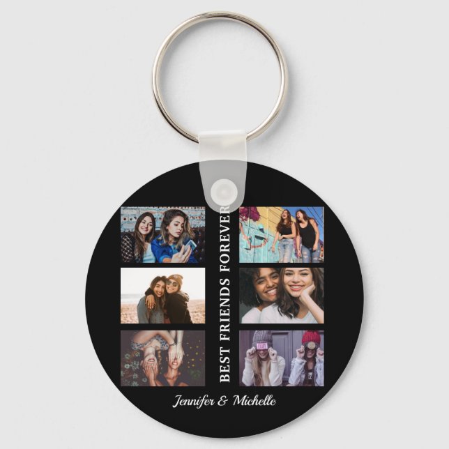 Chaveiro Nomes personalizados dos melhores amigos e 6 bff d (Frente)