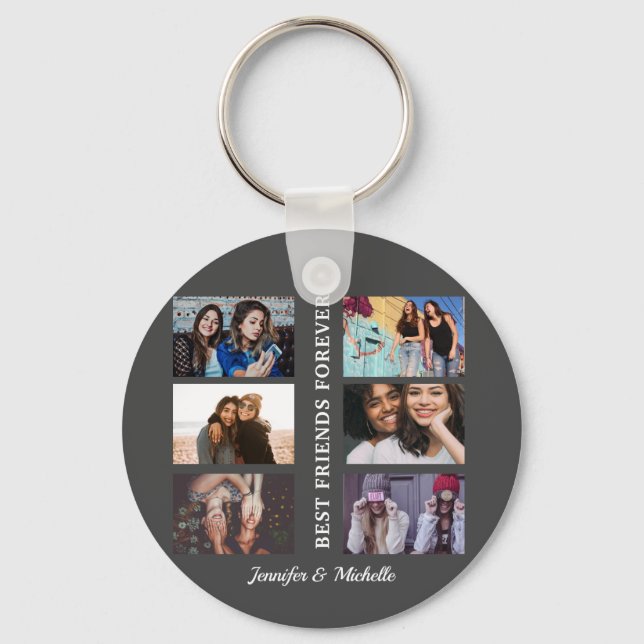 Chaveiro Nomes personalizados dos melhores amigos e 6 bff d (Frente)