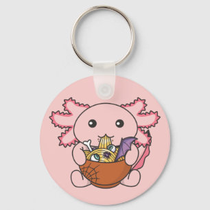 Chaveiro Noodles Japoneses Noodles Halloween Axolotl Ramen 