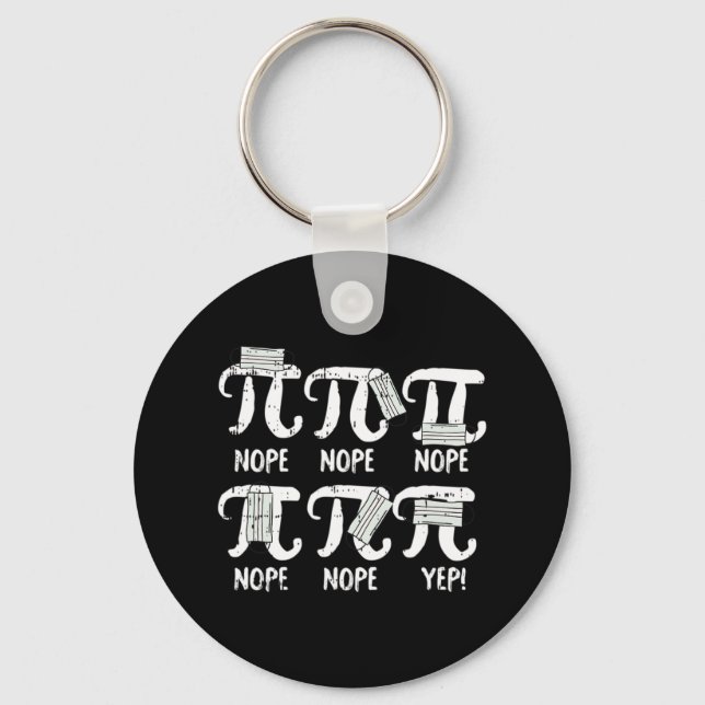 Chaveiro Nope Pi Day Engraçado Professor de Máscara Engraça (Frente)