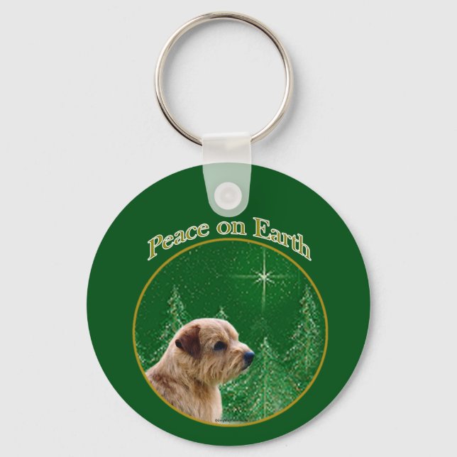 Chaveiro Norfolk Terrier Peace (Frente)