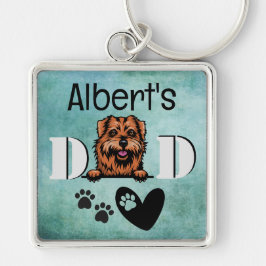 Chaveiro Norfolk Terrier Peeking Personalizado