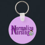 Chaveiro Normalize a enfermagem<br><div class="desc">A amamentação é a melhor opção para um bebê. As pessoas devem poder amamentar em público.</div>