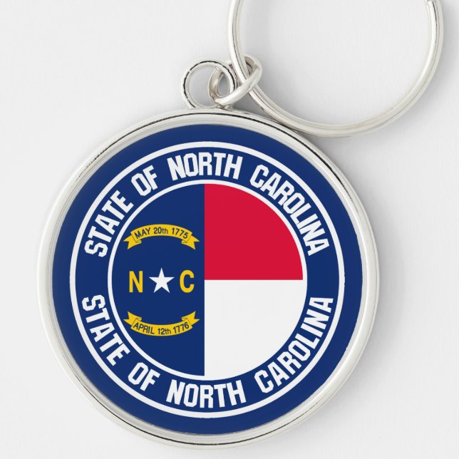 Chaveiro North Carolina Round Emblem (Frente)