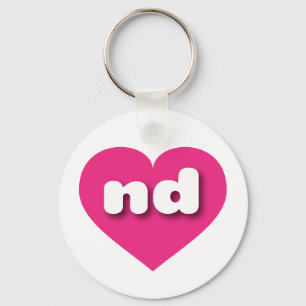 Chaveiro North Dakota Hot Pink Heart - Amor