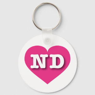 Chaveiro North Dakota Hot Pink Heart - Big Love