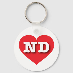 Chaveiro North Dakota Red Heart - Big Love