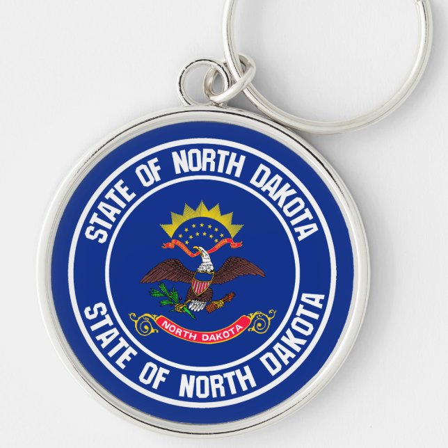 Chaveiro North Dakota Round Emblem (Frente)