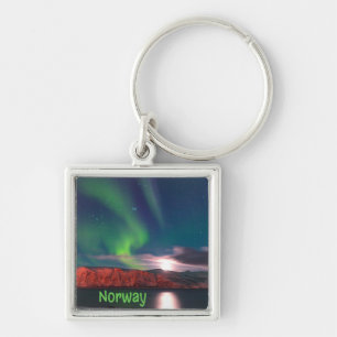 Chaveiro Noruega - Norte escandinavo - Luzes vermelhas