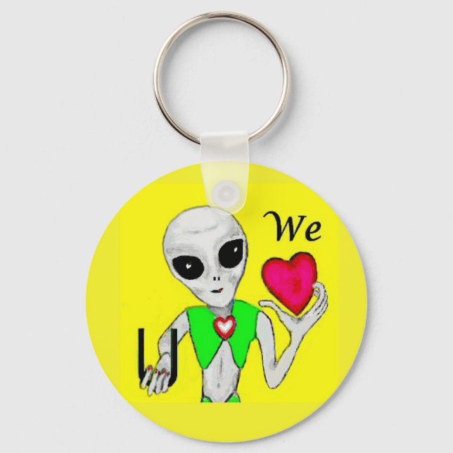Chaveiro Nós Coramos Você - Alienígena Chave Corrente (Frente)