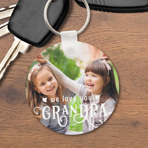 Chaveiro Nós Te Amo Vovô 1-2 Fotografias Personalizadas Cor