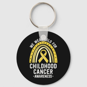 Chaveiro Nós Vestimos a consciência Dourada do Cancer da in