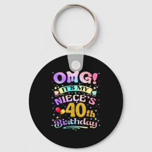 Chaveiro Nossa É o 40º Aniversário da Minha Sobrinha Feliz 