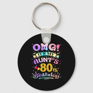 Chaveiro Nossa É O 80º Aniversário Da Minha Tia Feliz 80 An