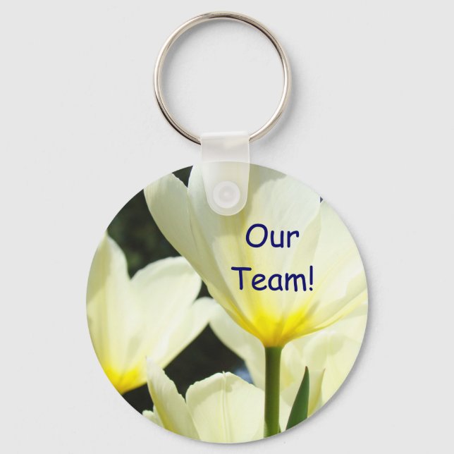 Chaveiro Nossa Equipe! pulseira Flores de Tulipa Amarelo Br (Frente)