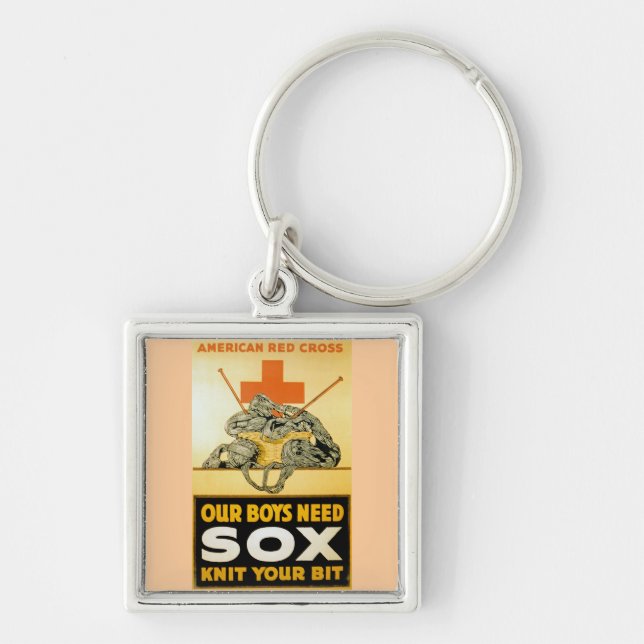 Chaveiro Nossos Meninos Precisam De Sox ~ Knit Seu Bit (Frente)