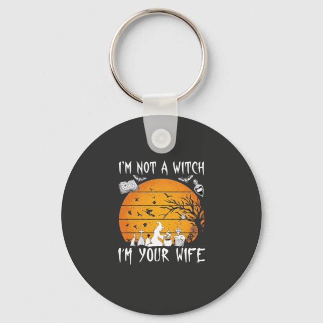Chaveiro Not Witch Wife Halloween Sunset Cauldron_1 (Frente)