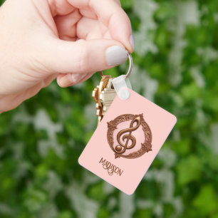 Chaveiro Nota de Limpeza Musical de Nome Personalizado