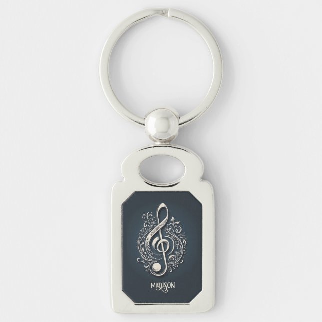 Chaveiro Nota de Limpeza Musical de Nome Personalizado (Frente)