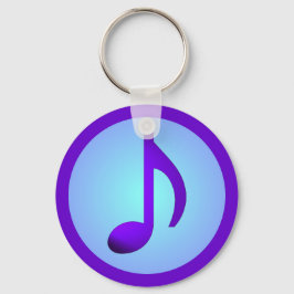 Chaveiro Nota Musical Azul Roxa Única e Elegante