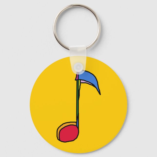 Chaveiro nota musical colorida (Frente)