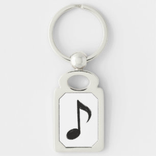 Chaveiro Nota Musical Minimalista - Estilo de Pincel de Tin