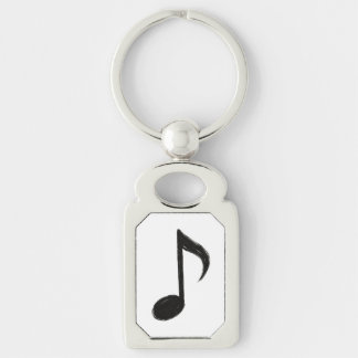Chaveiro Nota Musical Minimalista - Estilo de Pincel de Tin