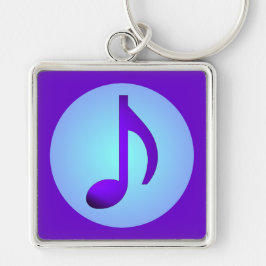 Chaveiro Nota Musical Simplesmente Elegante Azul Roxo