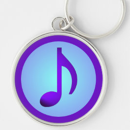 Chaveiro Nota Musical Simplesmente Elegante Azul Roxo