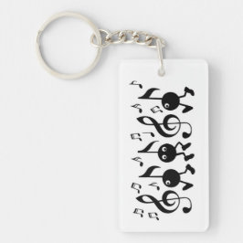 Chaveiro Notas de Música de Cartoon