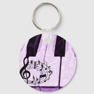 Chaveiro Notas de Púrpura e de Música_