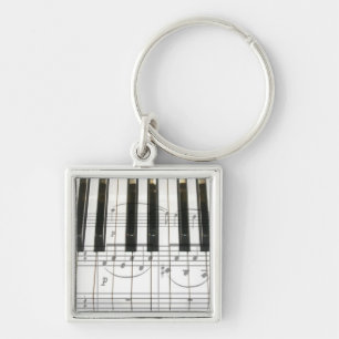 Chaveiro Notas do teclado e da música de piano