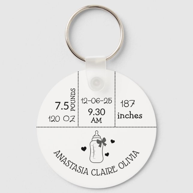 Chaveiro Nova mãe Chegada bebê é novo bebê Presente (Frente)