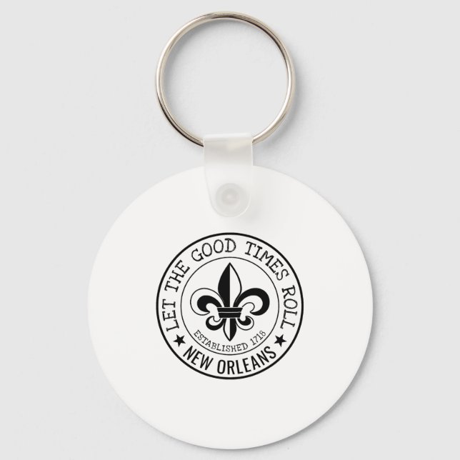 Chaveiro Nova Orleans Deixe os Bons Momentos Rolar Fleur De (Frente)
