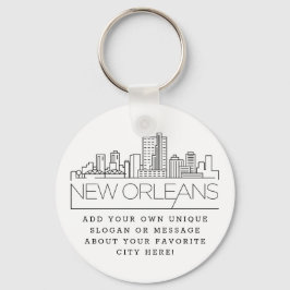 Chaveiro Nova Orleans Estilizada Skyline | Slogan Personali